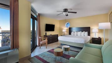 Standard Room, 1 King Bed, Balcony, Partial Ocean View | Premium bedding, individually decorated, individually furnished
