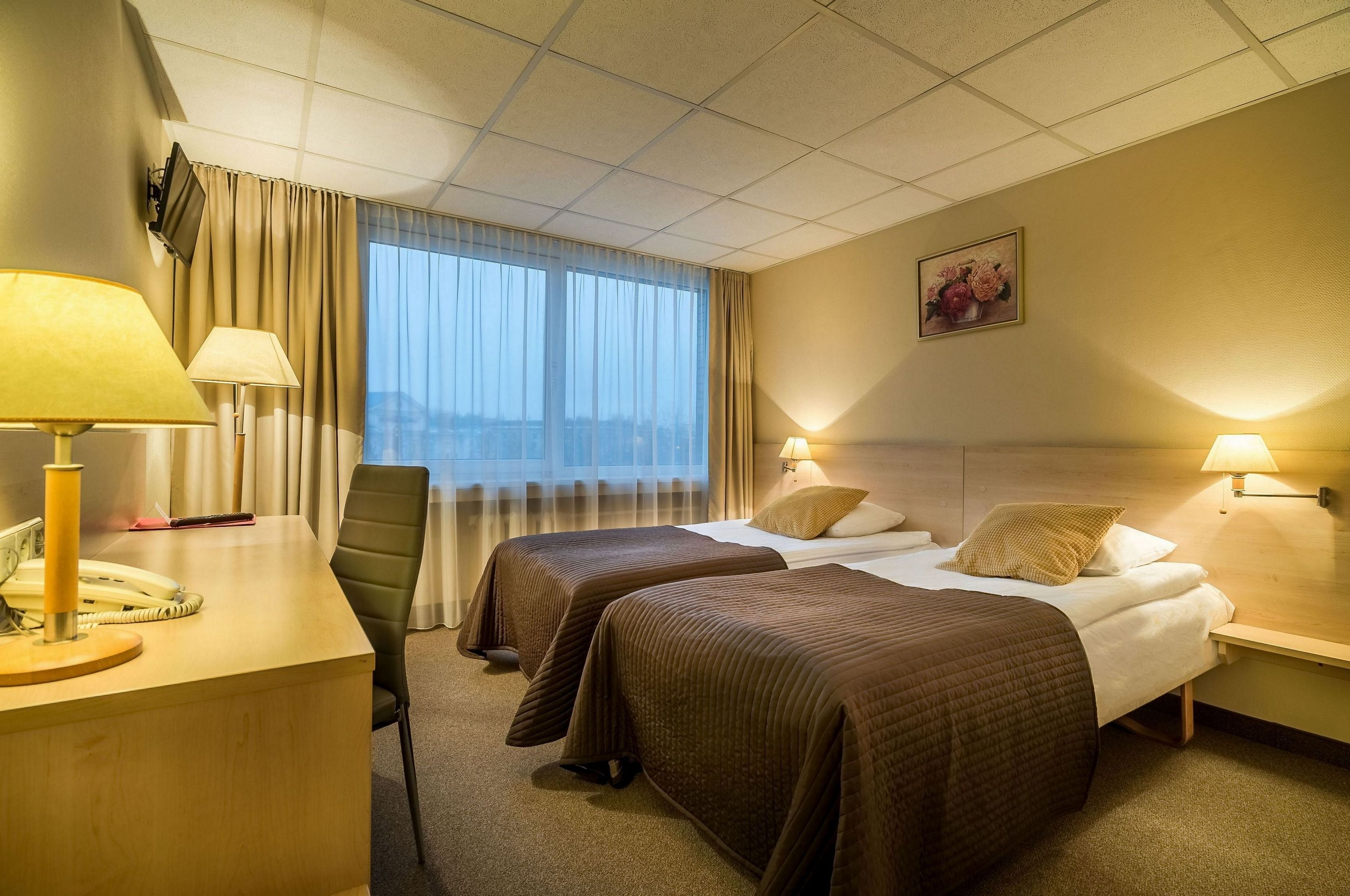 1 bedroom, desk, laptop workspace, blackout curtains