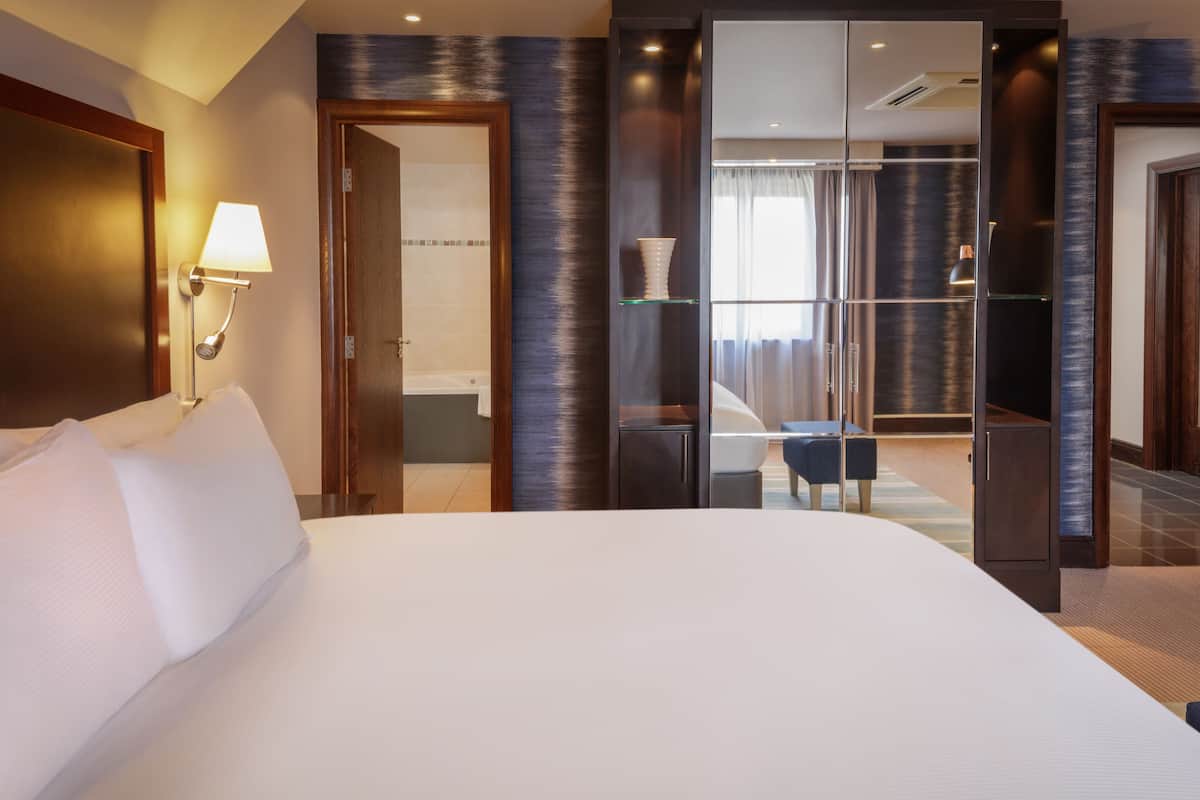 penthouse king suite | 1 bedroom, in-room safe, desk, laptop workspace