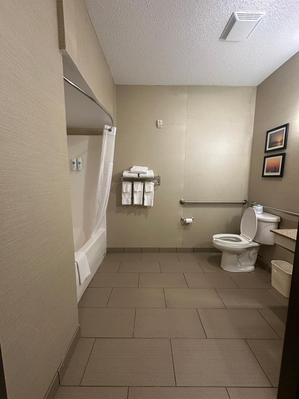 Free toiletries, hair dryer, towels, soap