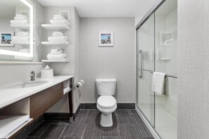 Bathroom shower - Hampton Inn Salem, VA (Salem)