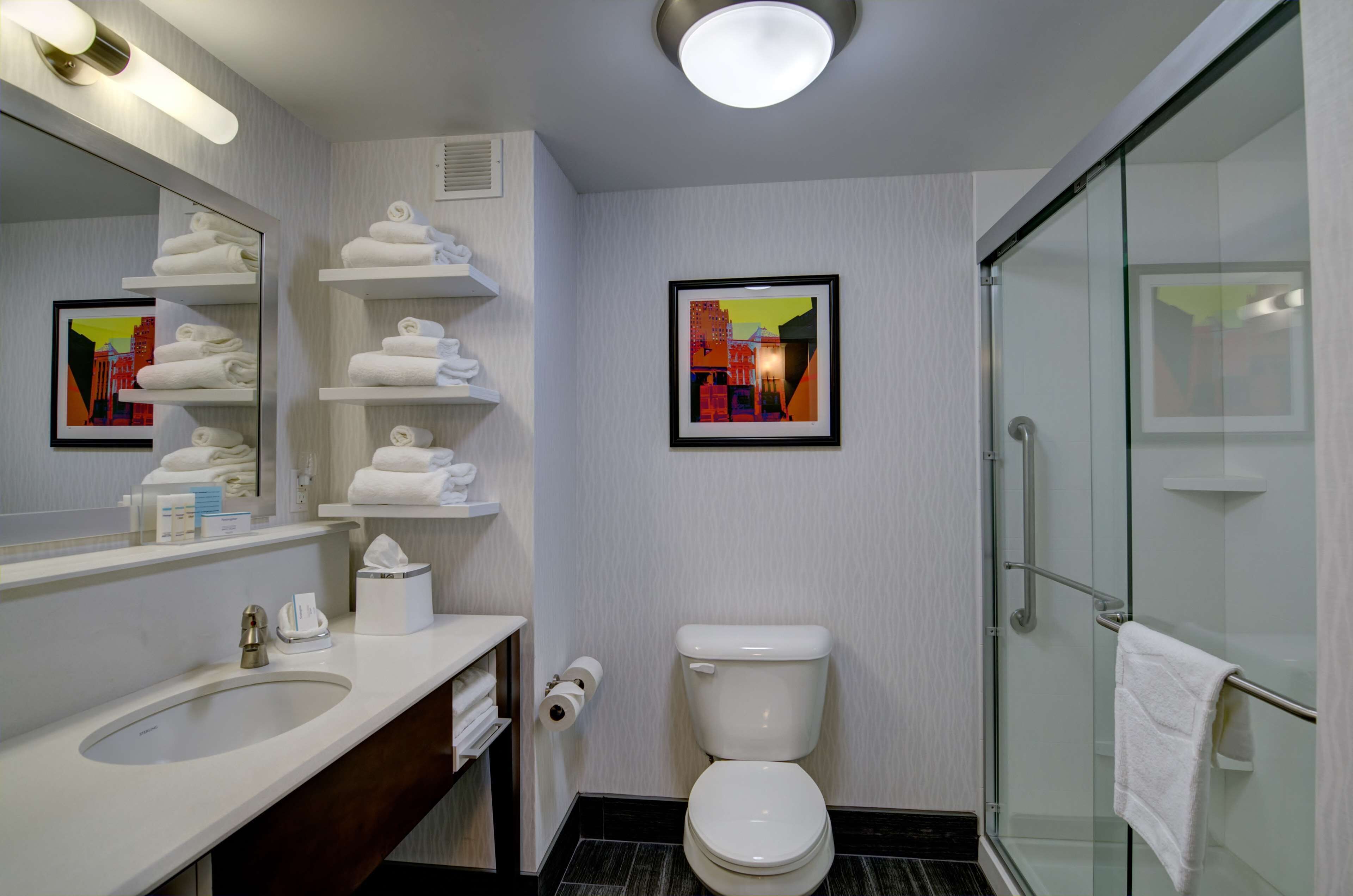 free toiletries, hair dryer, towels