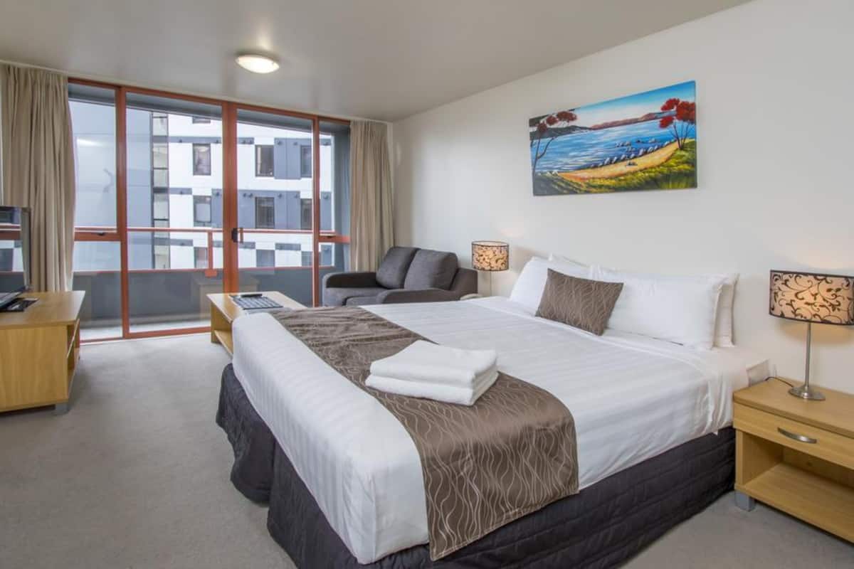 Studio Apartments | Blackout curtains, iron/ironing board, cots/infant beds, WiFi