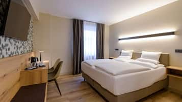 Standard Double Room, 1 Double Bed | Pillowtop beds, free minibar items, in-room safe, desk