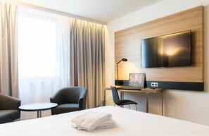 In-room safe, desk, blackout curtains, soundproofing