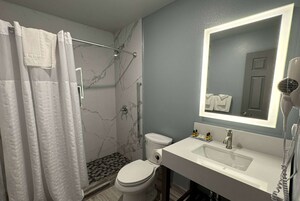 Free toiletries, hair dryer, towels