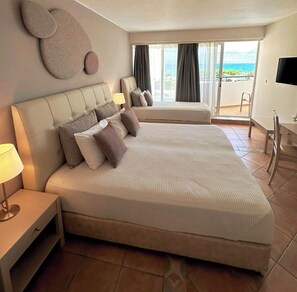 Triple Room | Laptop workspace, blackout drapes, soundproofing, iron/ironing board - Faedra Beach Hotel (Agios Nikolaos)