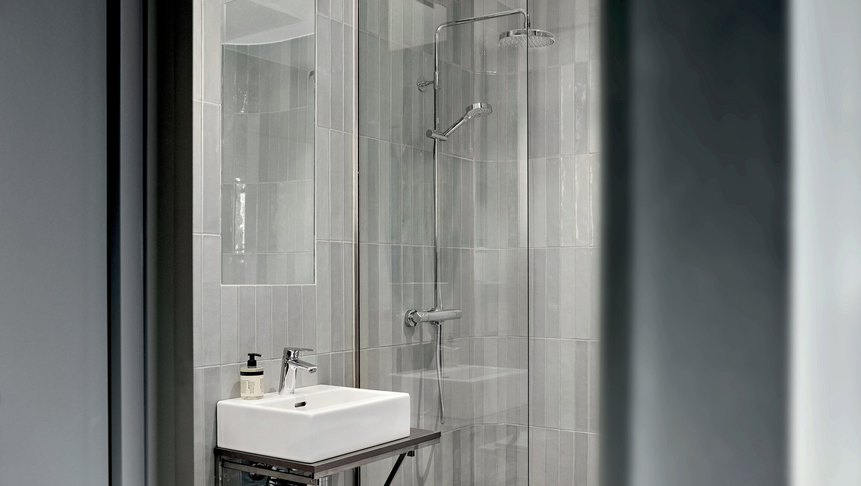 free toiletries, hair dryer, towels, shampoo