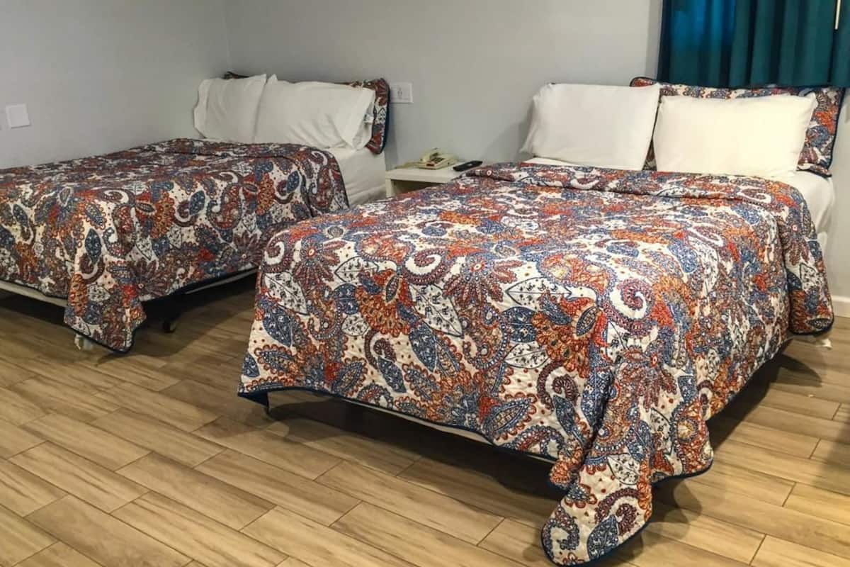 Room, 2 Double Beds, Non Smoking | Blackout curtains, iron/ironing board (on request), free WiFi