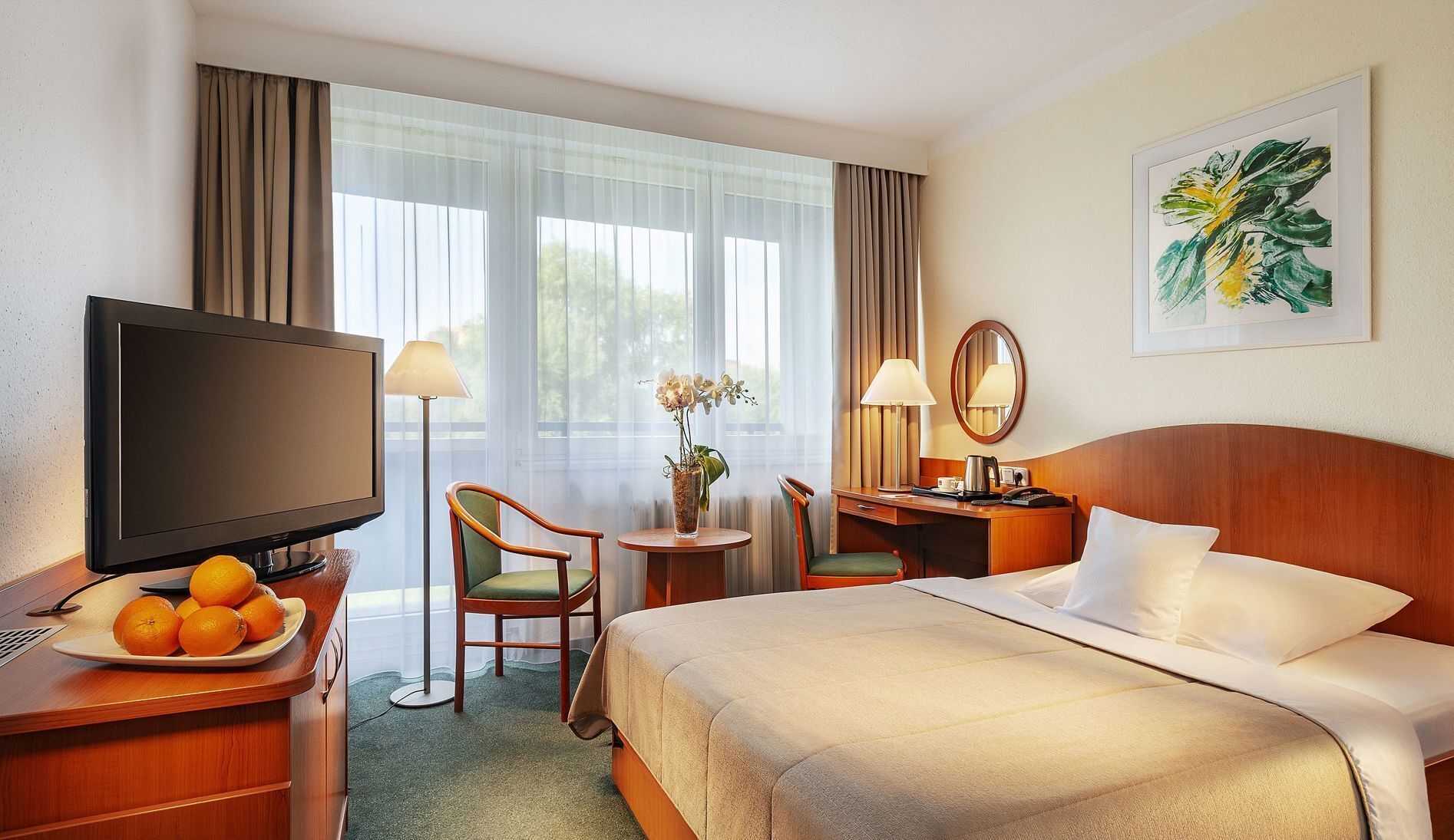 In-room safe, desk, laptop workspace, blackout curtains