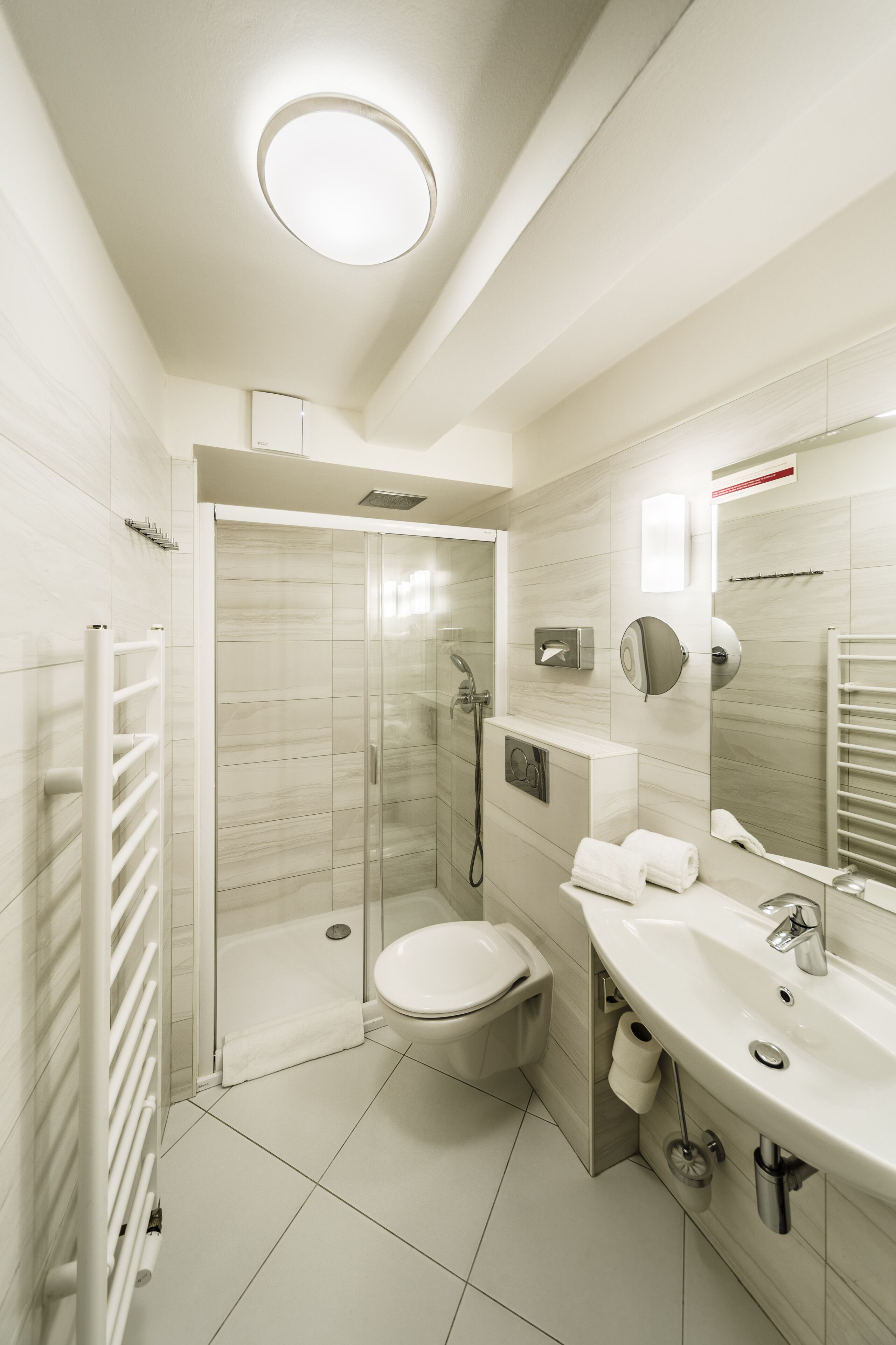 free toiletries, hair dryer, towels