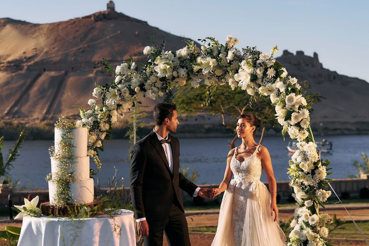 outdoor wedding area
