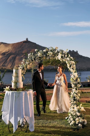 Outdoor wedding area