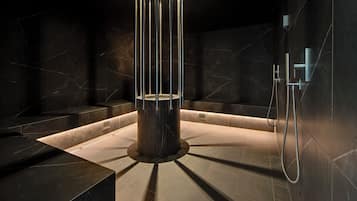 Sauna, hot tub, Turkish bath/hammam, body treatments, mud baths