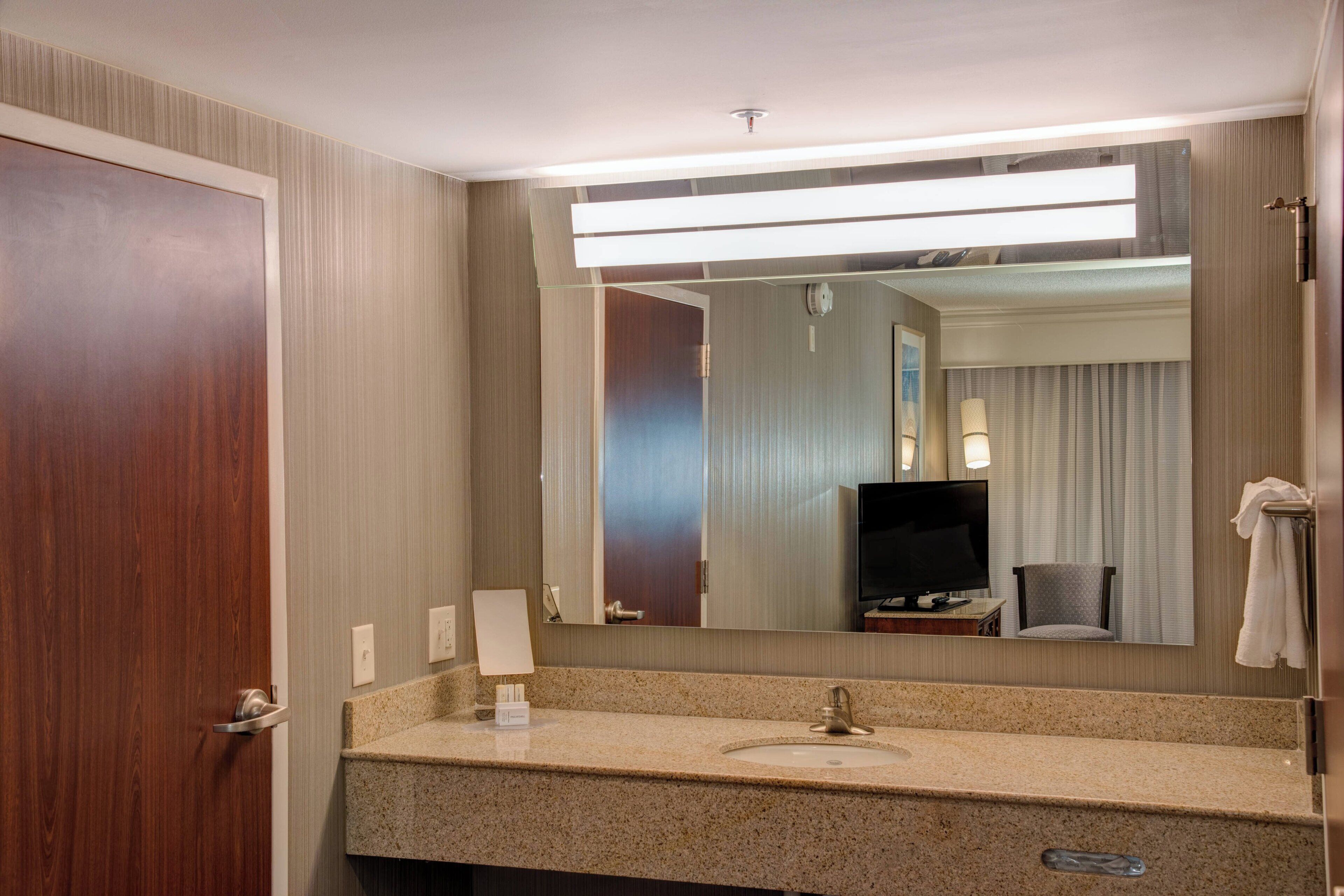 suite, 1 king bed with sofa bed | bathroom | combined shower/bathtub, free toiletries, hair dryer, towels