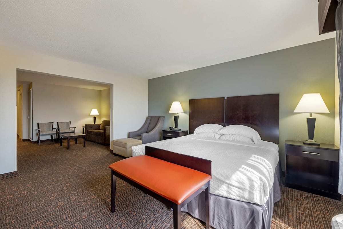 Hypo-allergenic bedding, down comforters, pillowtop beds, desk