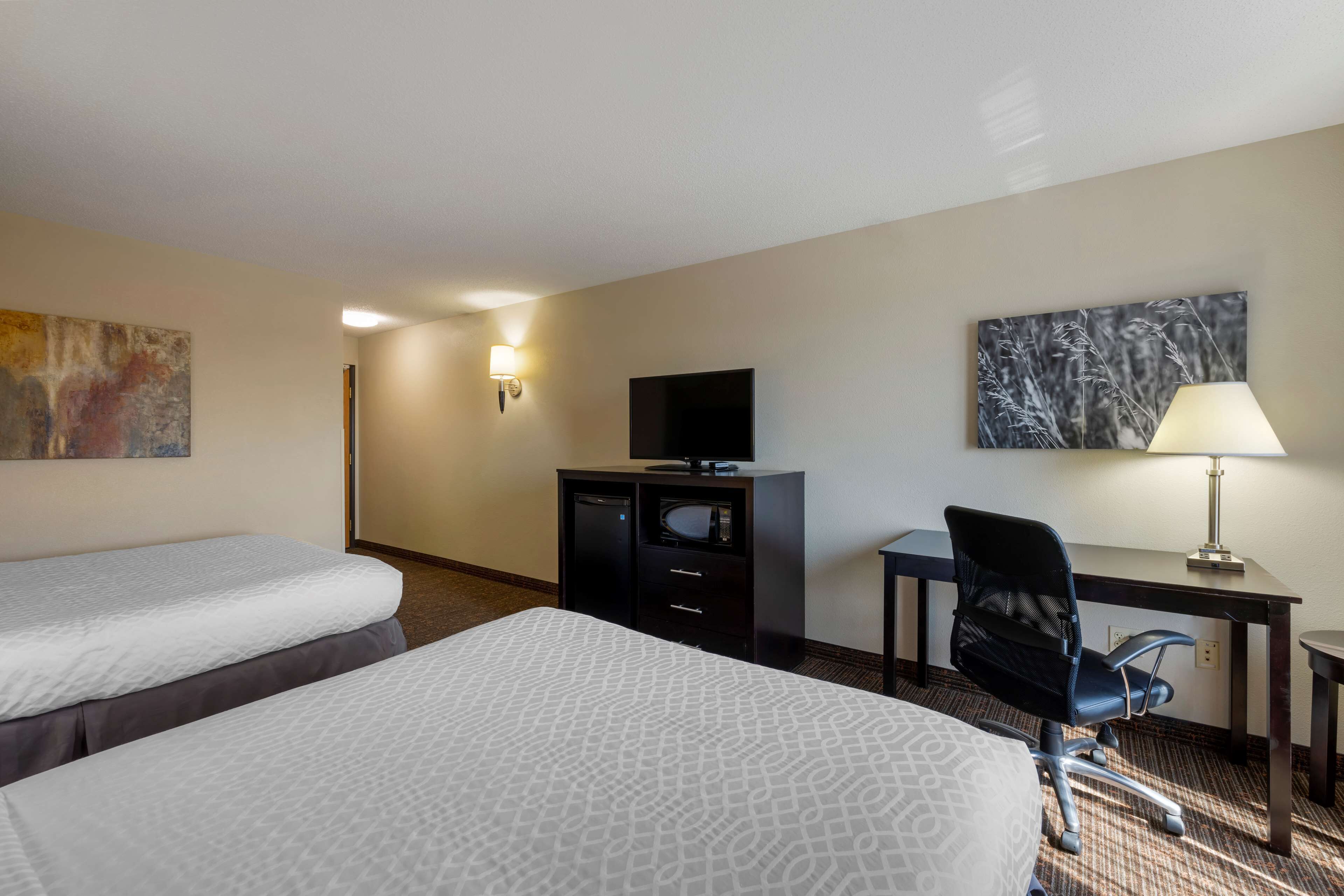 standard room, 2 queen beds, non smoking, refrigerator & microwave | 1 bedroom, hypo-allergenic bedding, down duvets, pillow-top beds