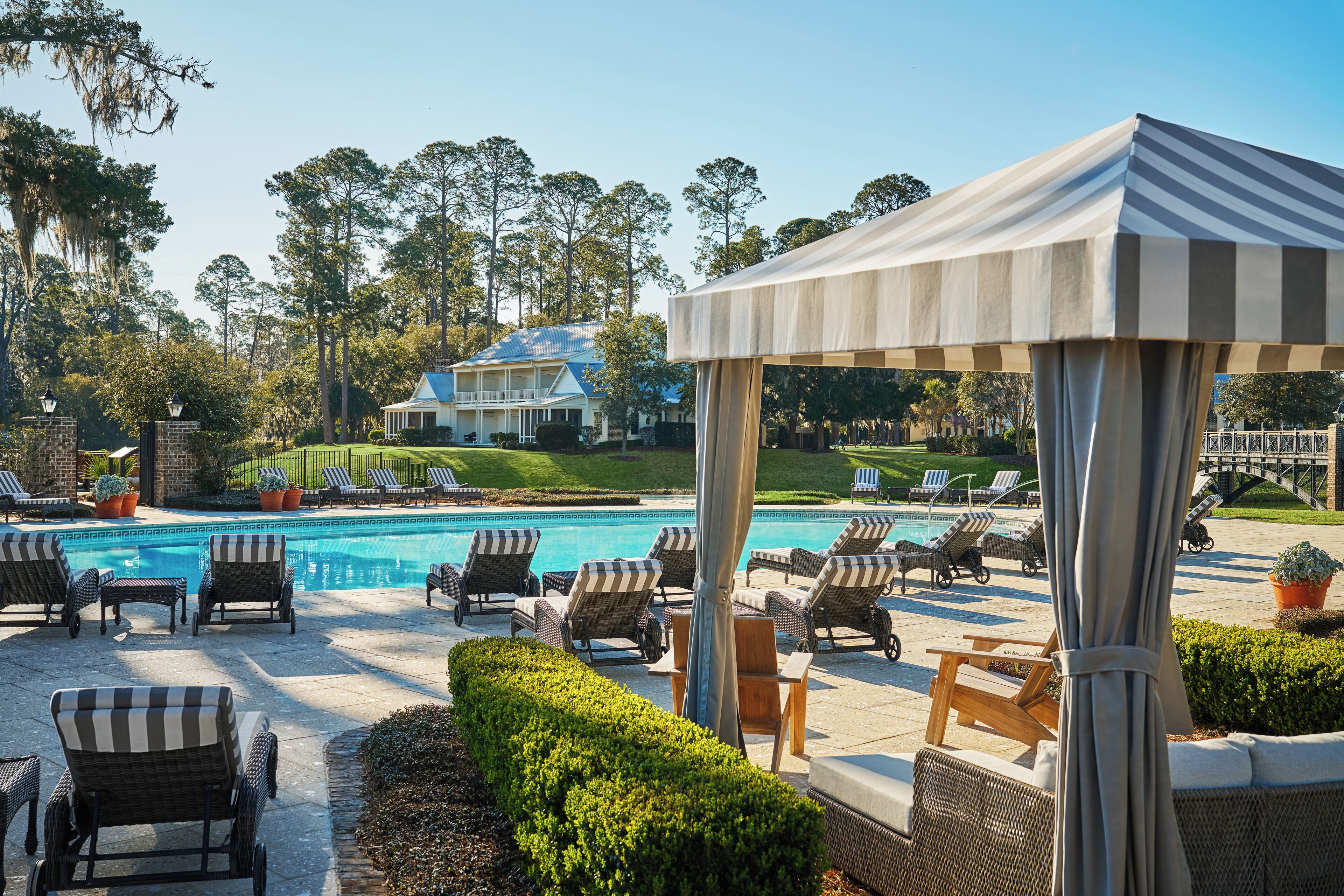 2 outdoor pools, pool umbrellas, pool loungers