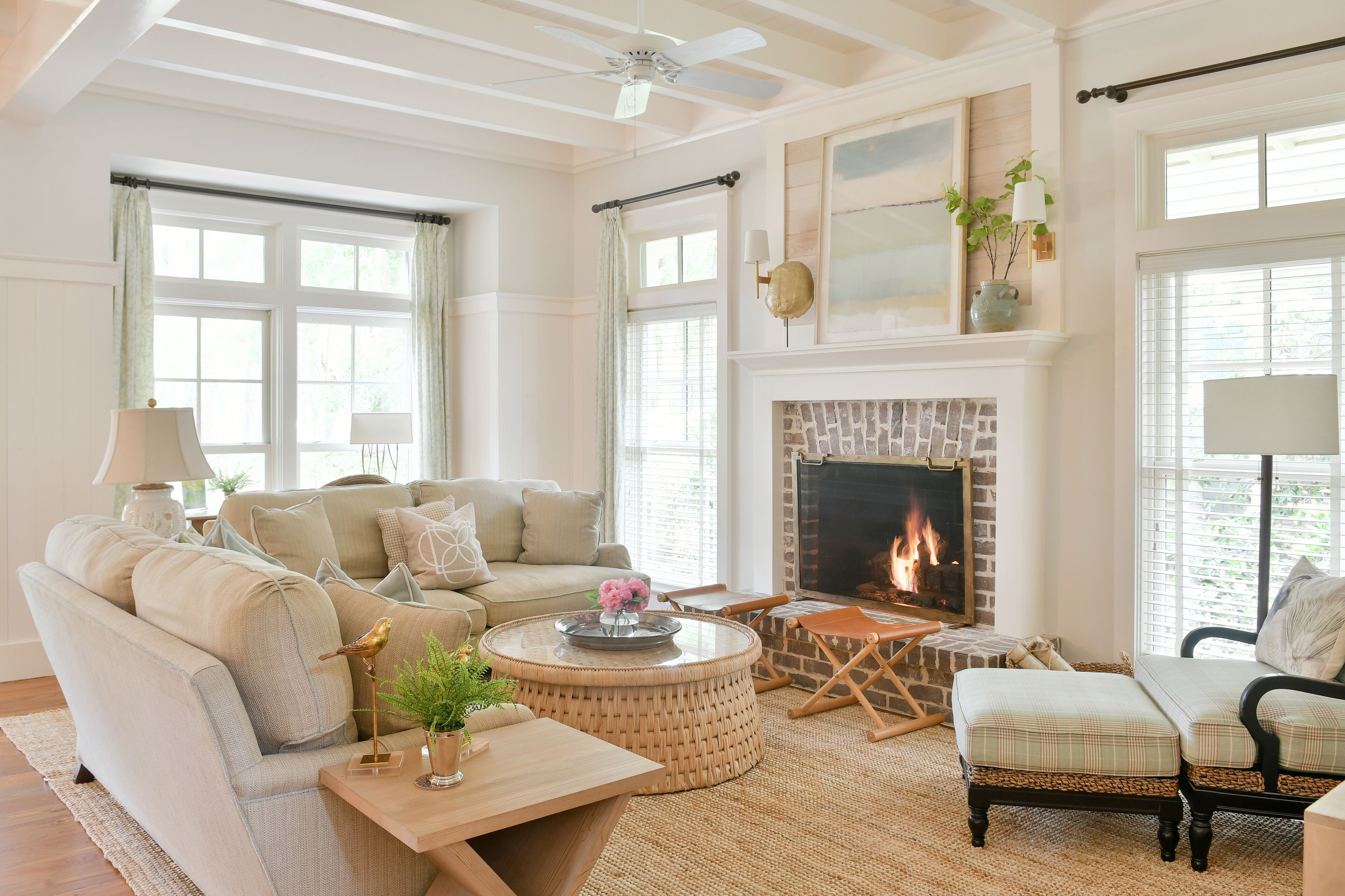 four bedroom village homes | living area | smart tv, dvd player