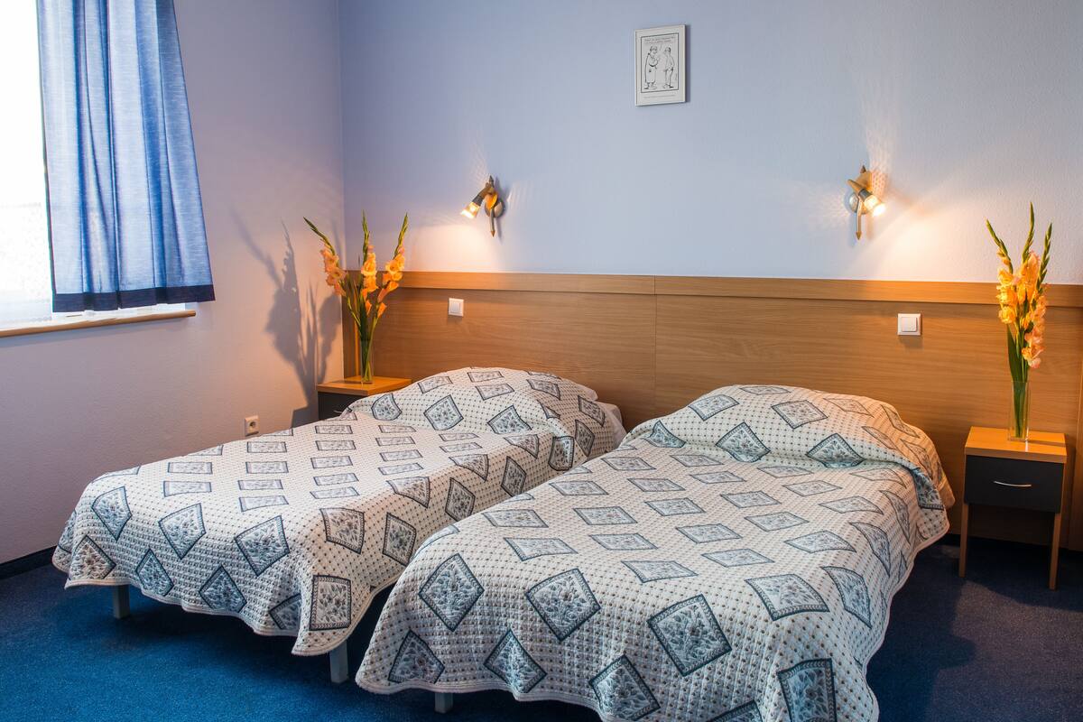 Twin Room, 2 Single Beds | In-room safe, desk, iron/ironing board, free cots/infant beds