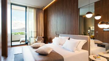 Ambassador Suite, Balcony, Sea View | Living area | Flat-screen TV, pay films