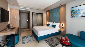 Roupas de cama premium, camas Select Comfort, cofres nos quartos