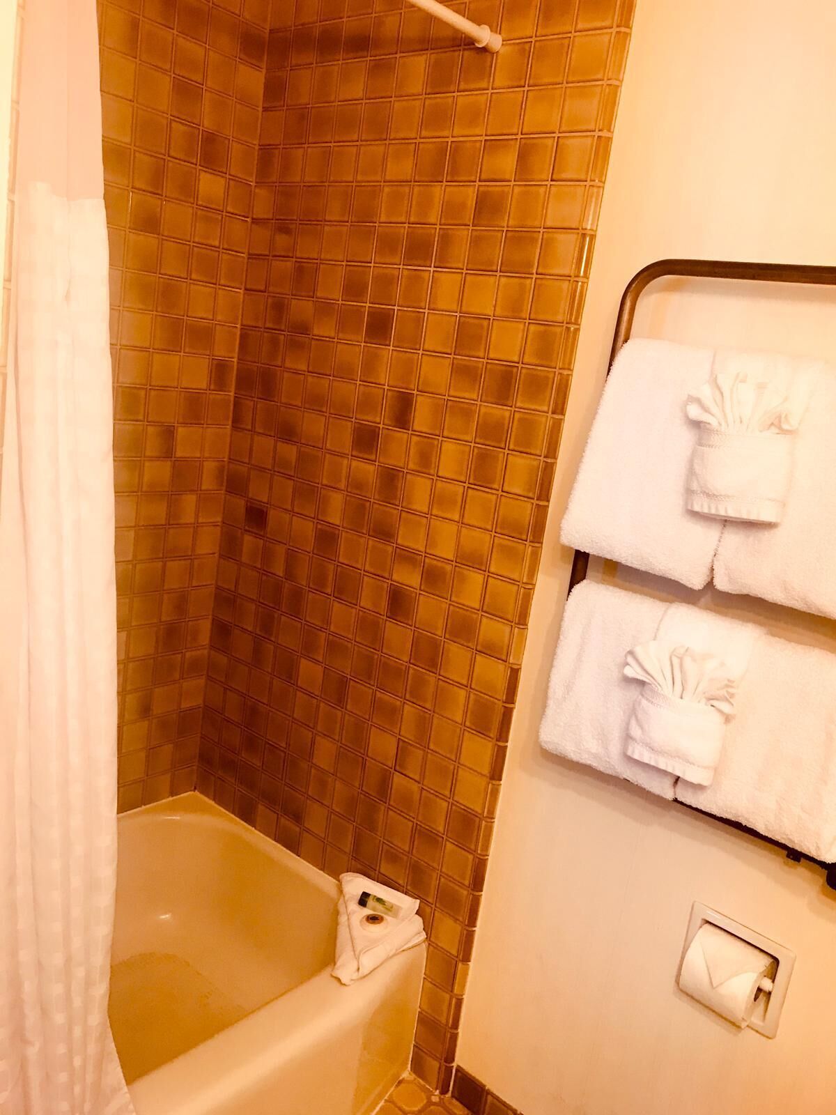 premium room, 1 king bed with sofa bed | bathroom | towels