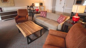 Suite, 1 King Bed (Presidential Suite) | Living area | 42-inch flat-screen TV with cable channels, TV, pay films - Minerals Hotel (Vernon)