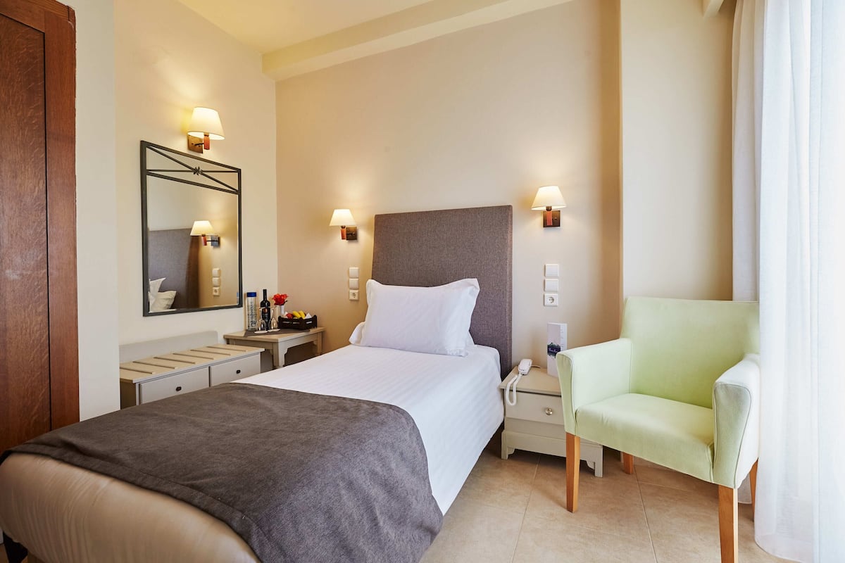 Chambre Simple, 1 lit une place, vue jardin