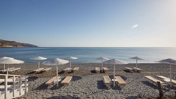 On the beach, beach massages
