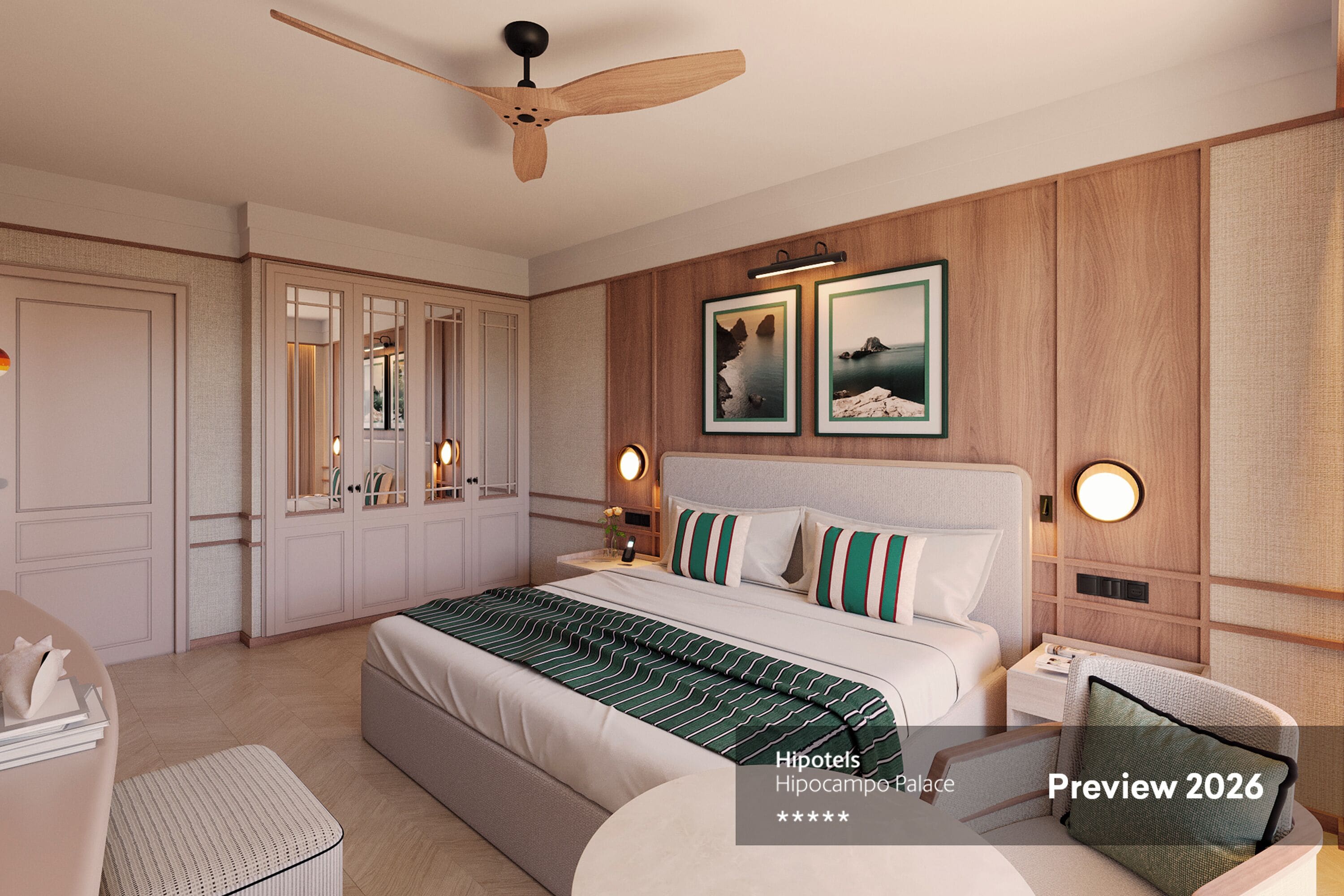 Minibar, caja de seguridad en la habitación y escritorio 