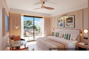 1 多间卧室、迷你吧、客房内保险箱、办公桌