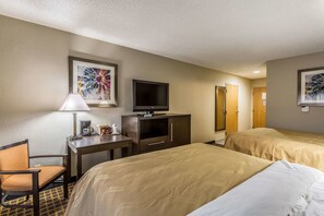 Standard Room, 2 Queen Beds, Non Smoking | Free cribs/infant beds, rollaway beds, bed sheets, alarm clocks