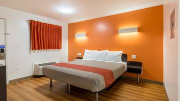 Premium bedding, desk, free WiFi, bed sheets