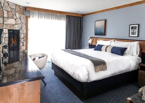Hypo-allergenic bedding, down duvets, pillow-top beds, in-room safe