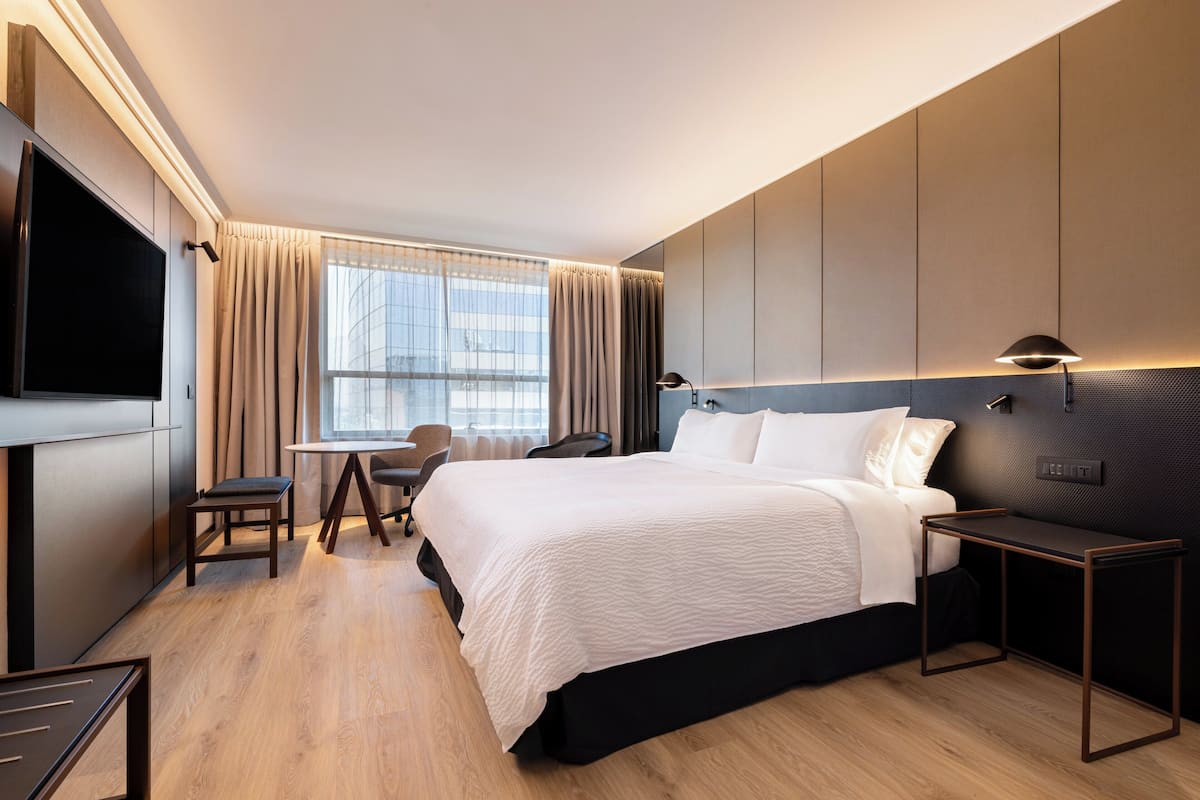 Premium bedding, memory-foam beds, in-room safe, desk