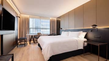 Premium bedding, memory foam beds, in-room safe, desk