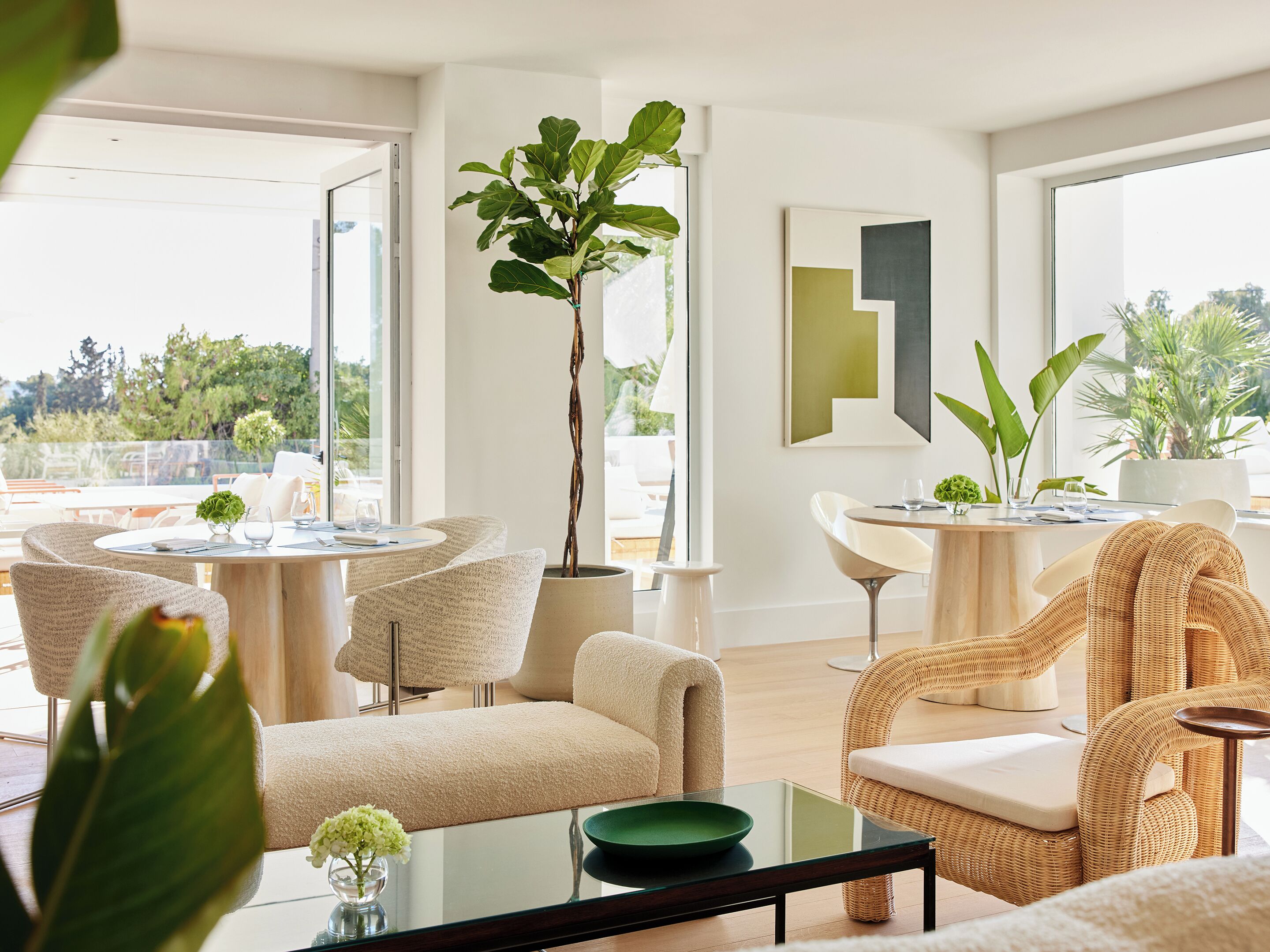 breakfast, lunch, dinner served; mediterranean cuisine, garden views