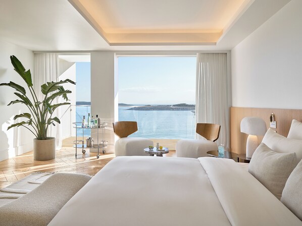 Club Deluxe Room, Sea & Marina Views | Premium bedding, in-room safe, soundproofing, free WiFi - The Roc Club, A Grecotel Hotel to Live (Vari-Voula-Vouliagmeni)