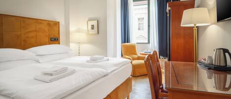 Coffres-forts dans les chambres, rideaux occultants