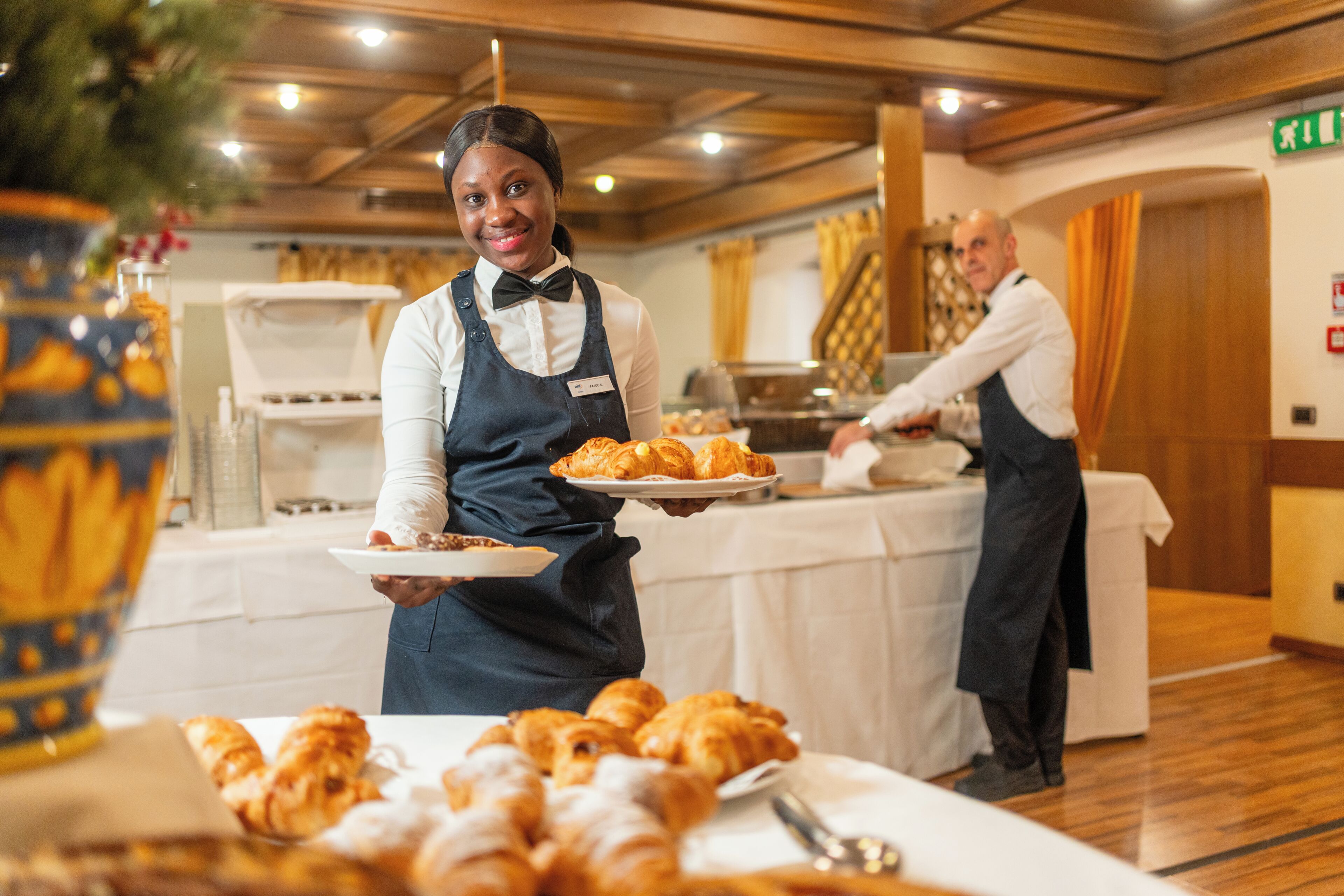 Tägliches Frühstücksbuffet gegen Gebühr