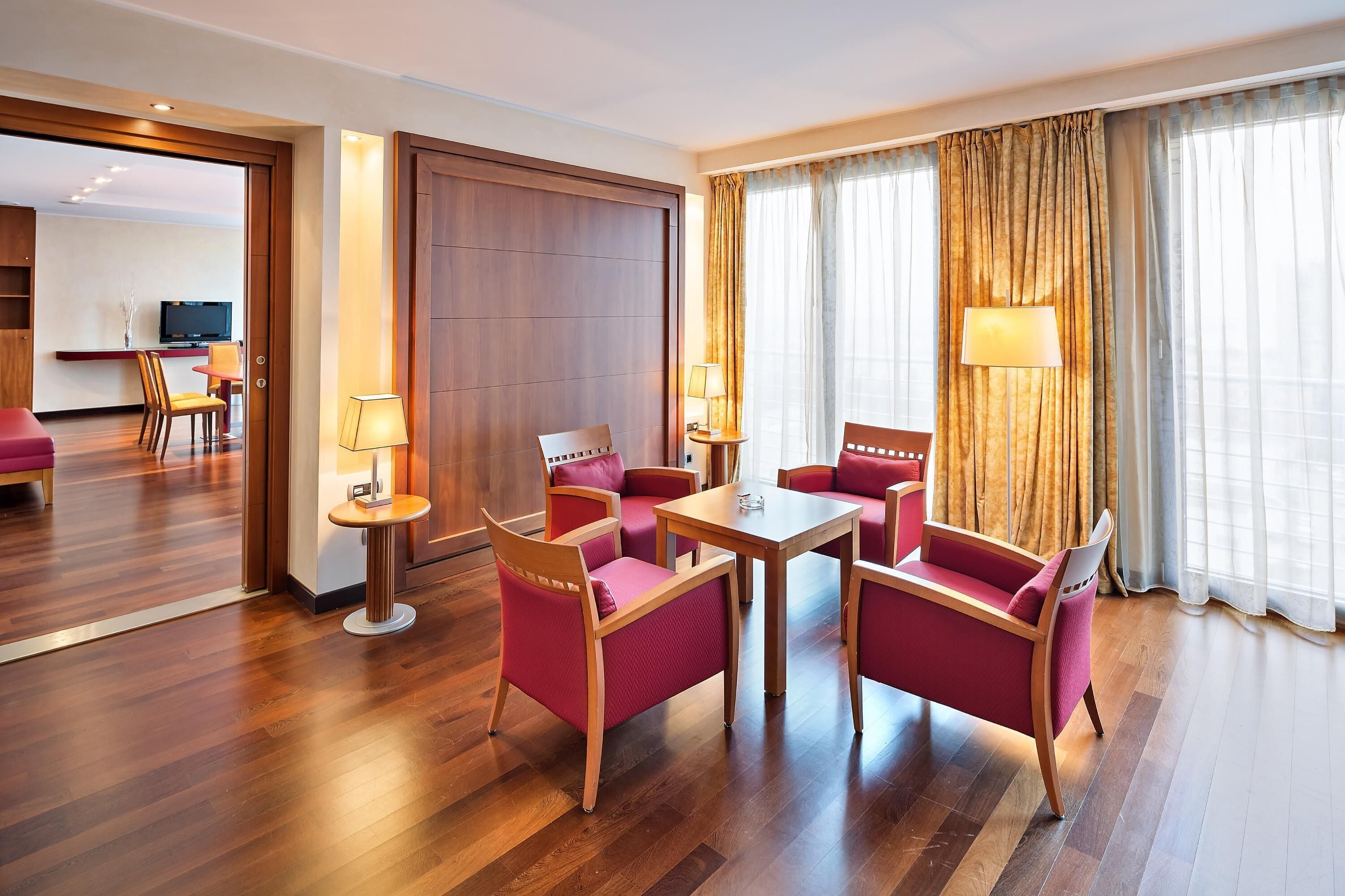 Suite, 1 Bedroom | Minibar, in-room safe, desk, laptop workspace