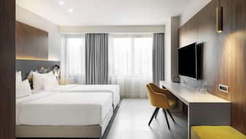 Standard Room, 2 Twin Beds (Guest) | Minibar, in-room safe, desk, laptop workspace