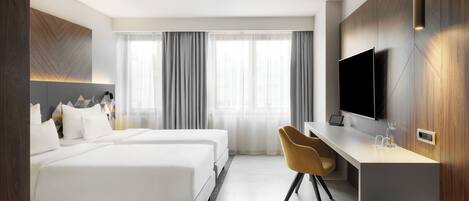 Standard Room, 2 Twin Beds (Guest) | Minibar, in-room safe, desk, laptop workspace