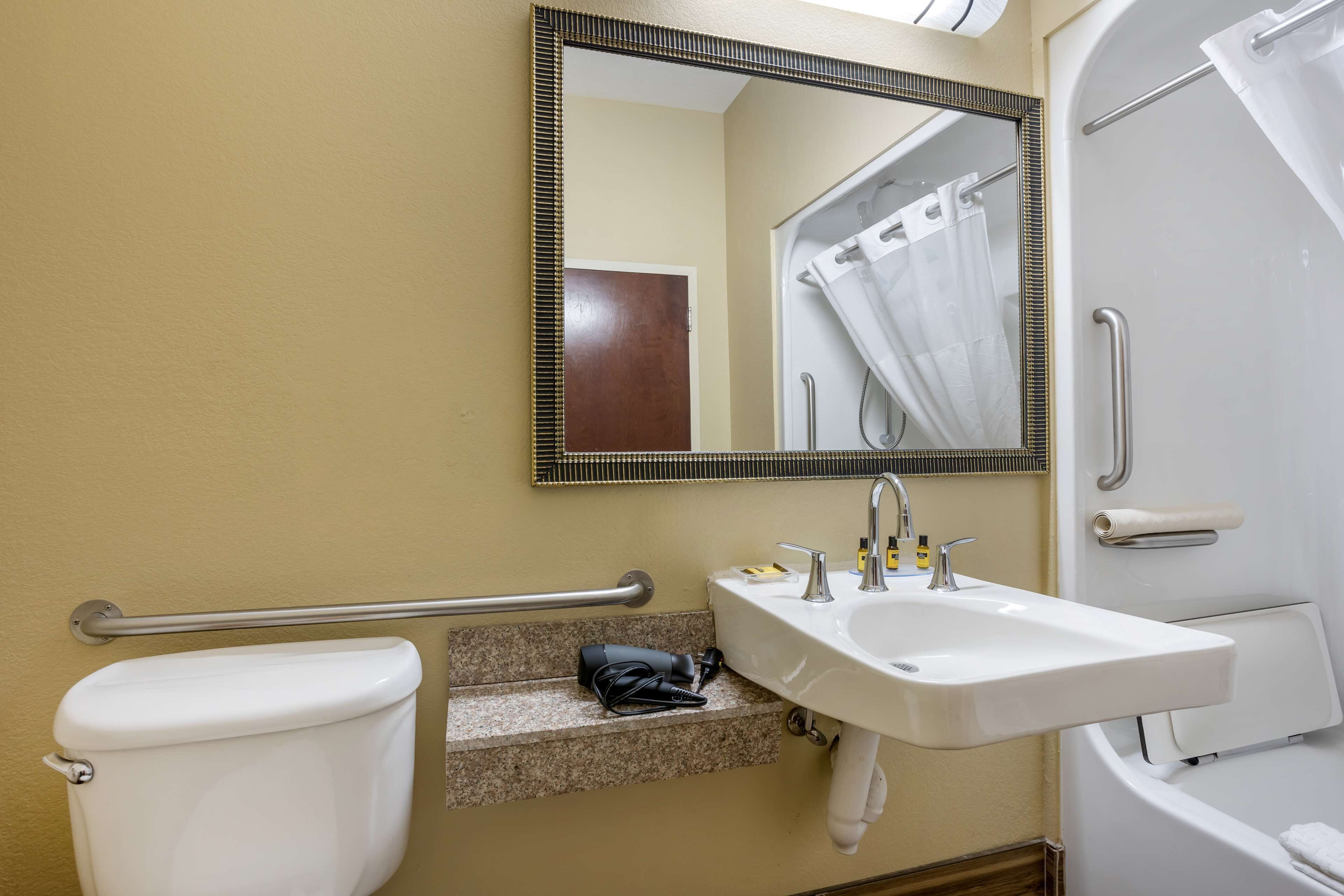 standard room, 1 king bed, accessible, non smoking (bathtub) | bathroom | free toiletries, hair dryer, towels