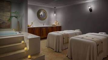 Couples treatment room(s), hot tub, Turkish bath/hammam, body treatments