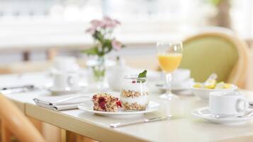 Daily buffet breakfast (EUR 24 per person)
