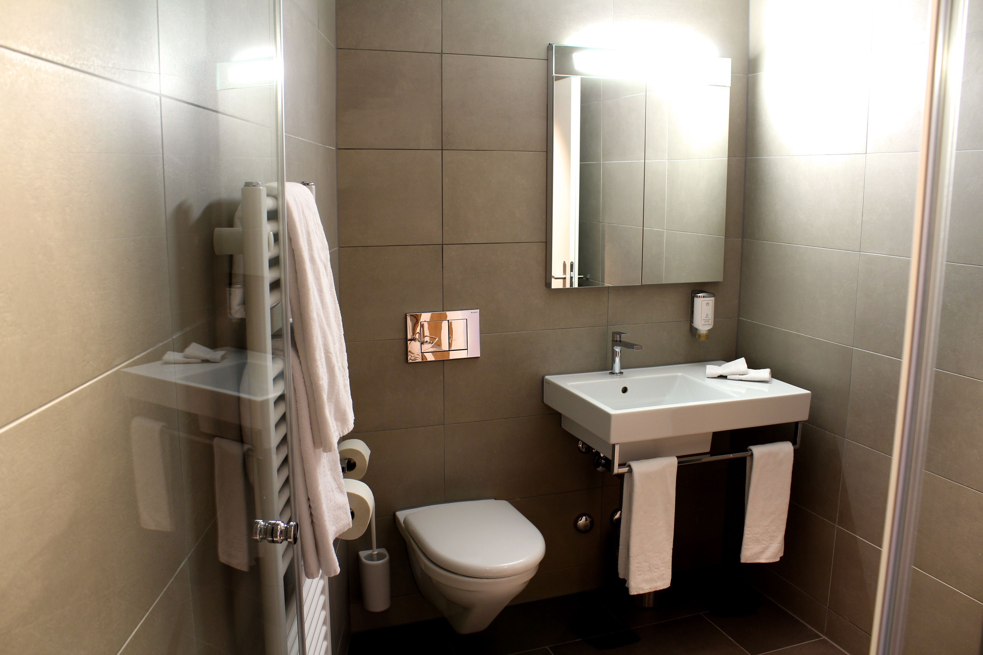 Bathroom | Shower, free toiletries, hair dryer, towels