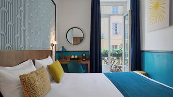 Superior tweepersoonskamer | Een kluis op de kamer, een bureau, gratis wifi, beddengoed