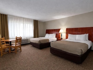 Double Room, 2 Queen Beds | Desk, soundproofing, iron/ironing board, free cribs/infant beds - MountainView Lodge & Suites (Bozeman)